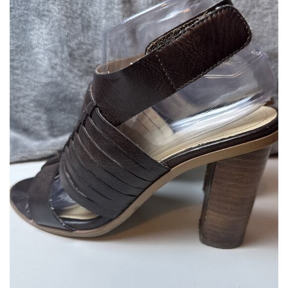 Charles By Charles David Jesse Ankle Strap Sandal Brown Leather Boho Size 7.5 - Picture 4 of 16